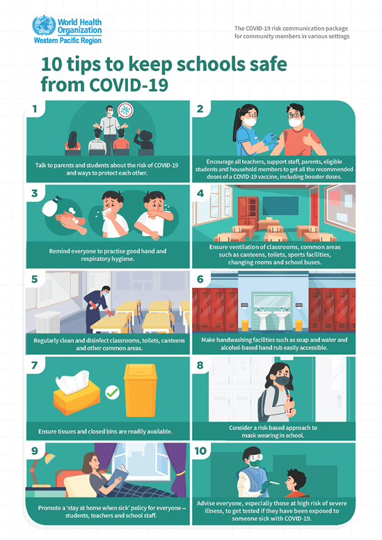 10 tips to keep schools safe from COVID-19